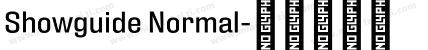 Showguide Normal字体转换